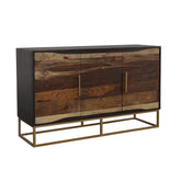 Best Furniture Outlet - Coaster - Zara 2-door 57-inch Wood Accent Storage Cabinet Black Walnut - 953466
